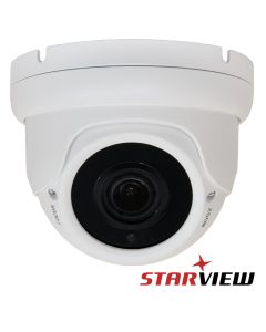 5MP, 2.8-12mm manual vari-focal lens, TVI-AHD-CVI-CVBS, Metal Turret Camera, Ultra low light Sony Starvis sensor, White