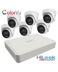 6x 1080p, IP ColorVu Turret Camera/NVR bundle, HiLook by Hikvision